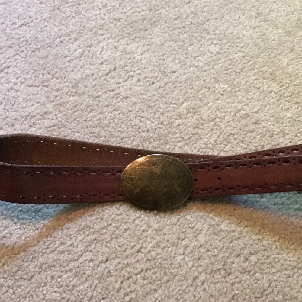 Brown leather belt